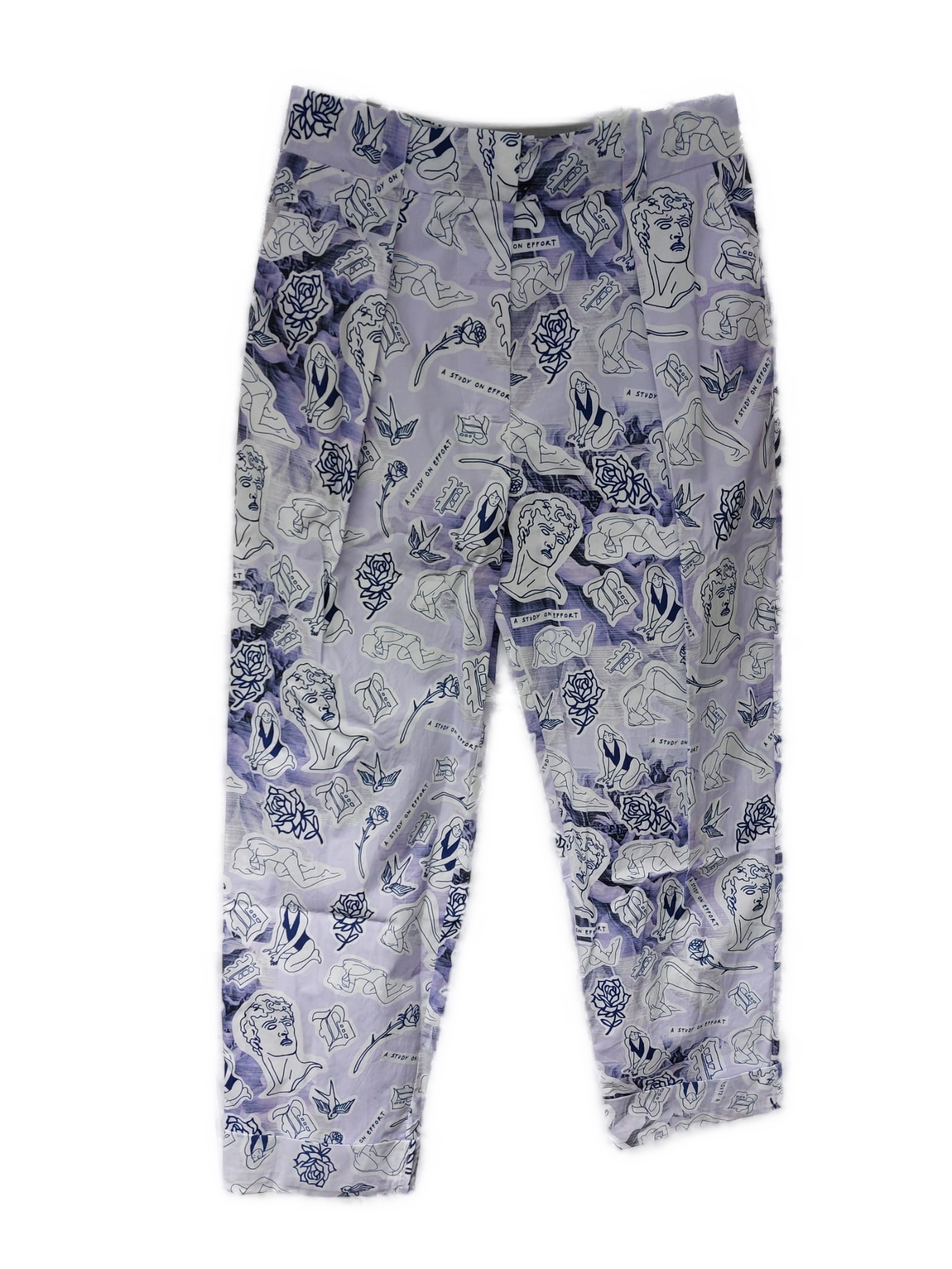 Bio-Baumwollhose mit Tattoo-Print von Baum und Pferdgarten