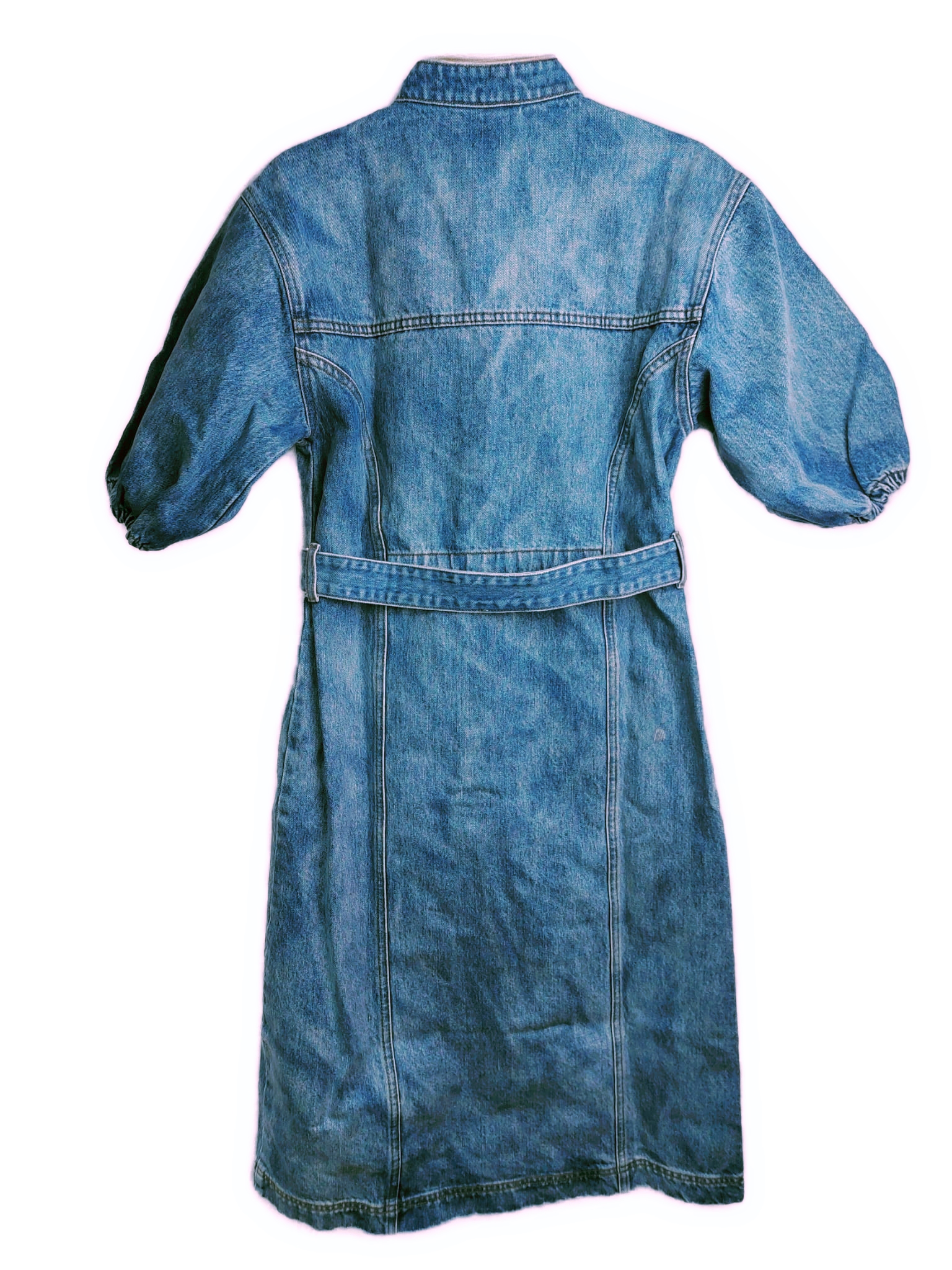 Jeanskleid mit kurzen Ärmeln von Gestuz in Hellblau