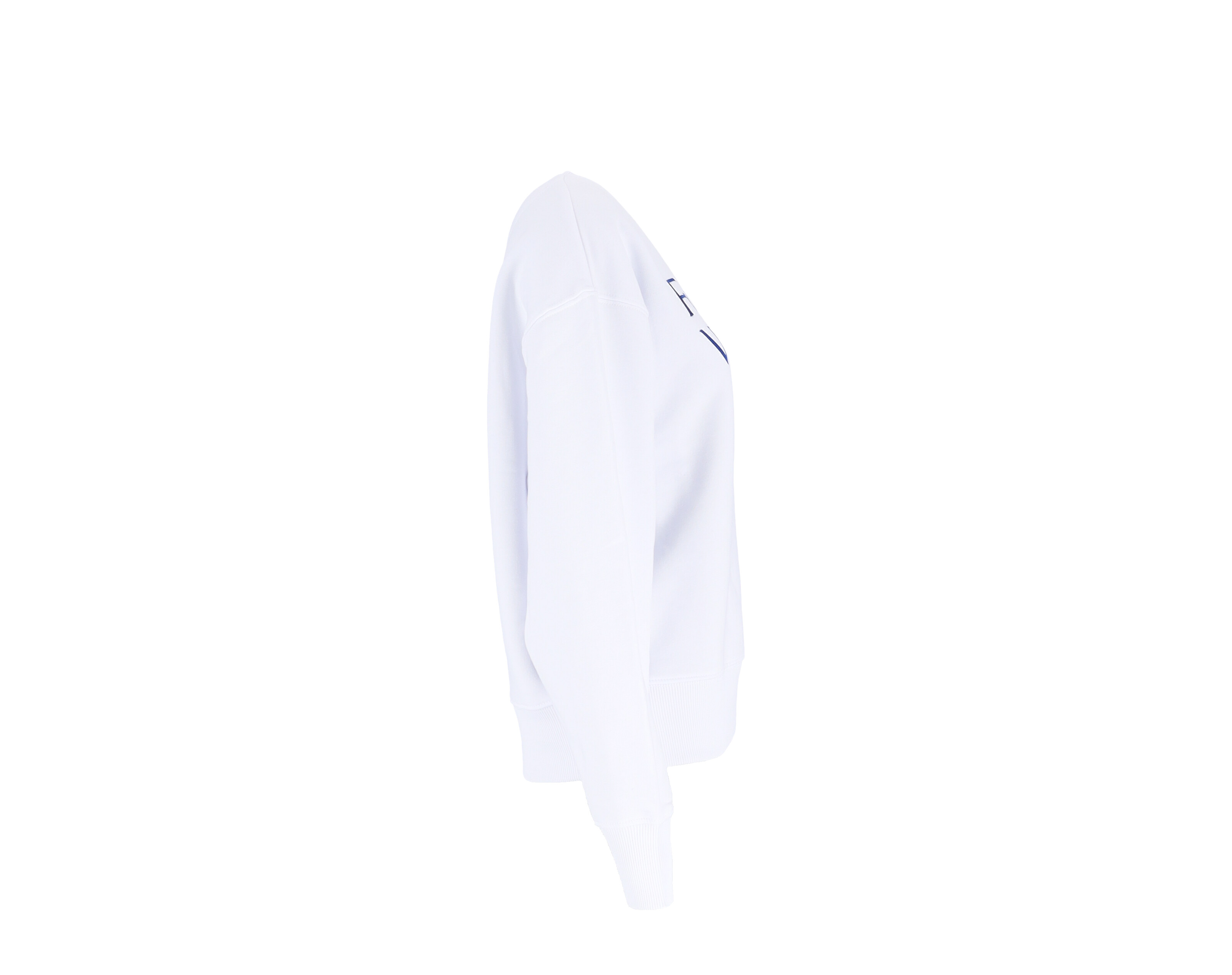 Sweatshirt in Weiß mit Stickerei Seitenansicht